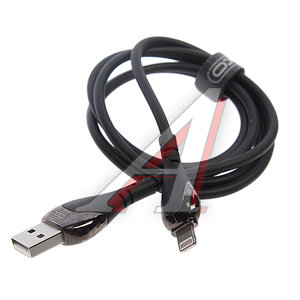Изображение 2, NB218 2.4A Black Кабель iPhone (5-) 2.4A 1м черный XO