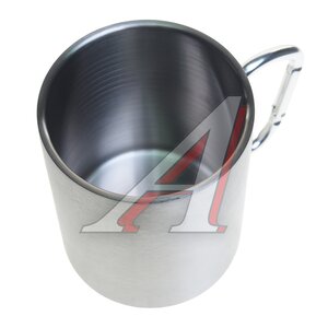 Изображение 2, PF-CWS-P129 Кружка 450мл нерж. сталь двойные стенки с ручкой-карабином СЛЕДОПЫТ