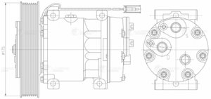 Изображение 3, LCAC1028 Компрессор VOLVO FH16 (03-) кондиционера LUZAR