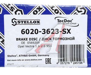 Изображение 6, 6020-3623-SX Диск тормозной OPEL Vectra B (95-03) передний (1шт.) STELLOX