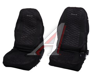 Изображение 1, ALC-1505 BK/BK Авточехлы универсальные 3D алькантара черные (15 предм.) Alcantara AUTOPROFI
