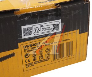 Изображение 4, DWE4057-QS(Р) Машина углошлифовальная (БОЛГАРКА) 800Вт 125мм 11800об/мин. (Уценка:нет крепления диска) DEWALT
