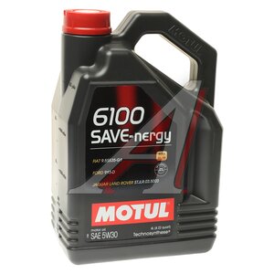 Изображение 1, 112128 Масло моторное 6100 SAVE-NERGY 5W30 синт.4л MOTUL