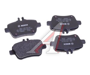 Изображение 2, 0986495348 Колодки тормозные MERCEDES A (W176), B (W246) задние (4шт.) BOSCH