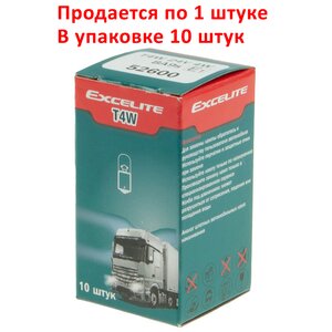 Изображение 3, EX-52600 Лампа 24V T4W BA9s Standart EXCELITE