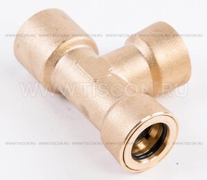 Изображение 3, 467.T.8-6-8.31.В Соединитель трубки ПВХ, полиамид d=6мм-8мм-8мм тройник латунь TISCON