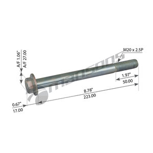 Изображение 1, MFMF20223C10925 Болт VOLVO FH рессоры (M20x2.5x223) MANSONS
