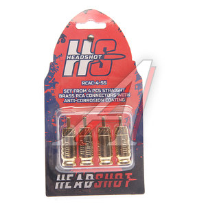Изображение 1, Headshot RCAC-4-SS Штекер RCA комплект 4шт. KICX