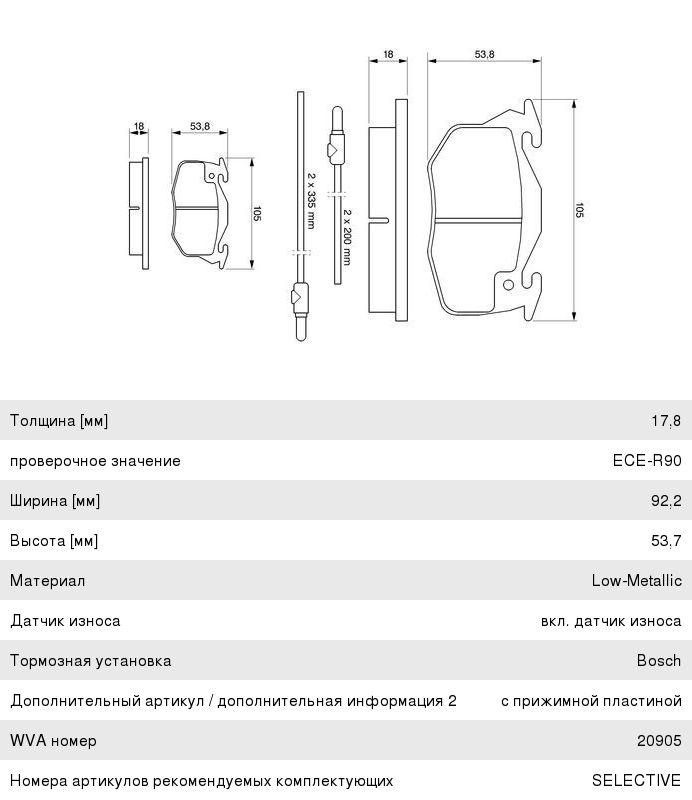 Колодки тормозные PEUGEOT 106, 205, 305, 309, 405 RENAULT Clio (91-98) передние (4шт.) BOSCH