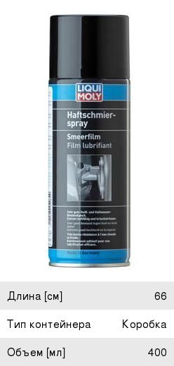 Изображение 1, 4084 Смазка адгезионная петельная 400мл аэрозоль Haftschmier Spray LIQUI MOLY