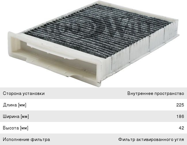 Изображение 1, AG160CFC Фильтр воздушный салона RENAULT Megane угольный GOODWILL