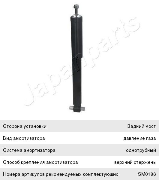 Изображение 1, MM-00545 Амортизатор VOLVO S80 (00-) задний левый/правый JAPANPARTS