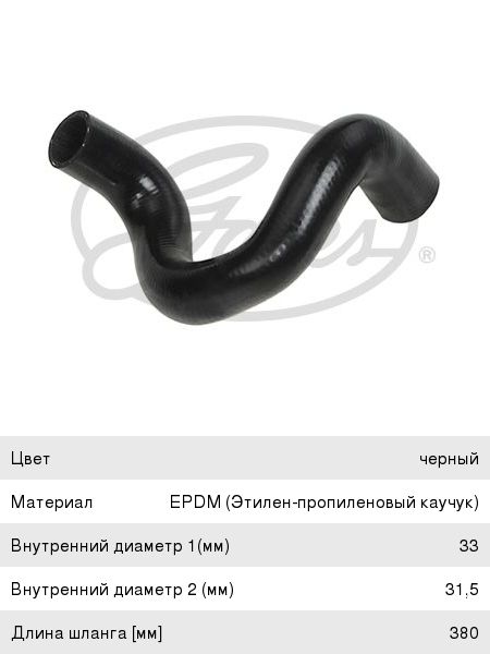 Изображение 1, 05-3192 Патрубок PEUGEOT Partner CITROEN Berlingo (08-) радиатора GATES