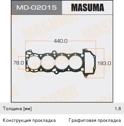 Прокладка головки блока NISSAN Almera (95-00) MASUMA