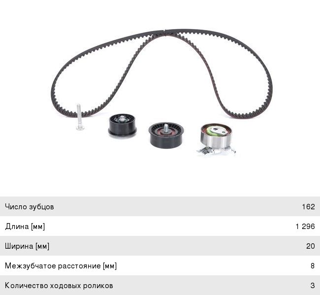 Комплект ГРМ OPEL Astra G (Z16XE, X16XEL, Z16XEL) BOSCH