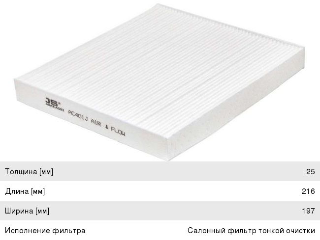 Изображение 1, AC401J Фильтр воздушный салона MAZDA 6 угольный JS ASAKASHI