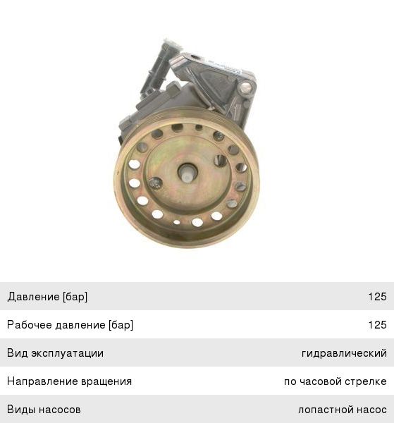 Насос гидроусилителя LAND ROVER Freelander (06-12) BOSCH