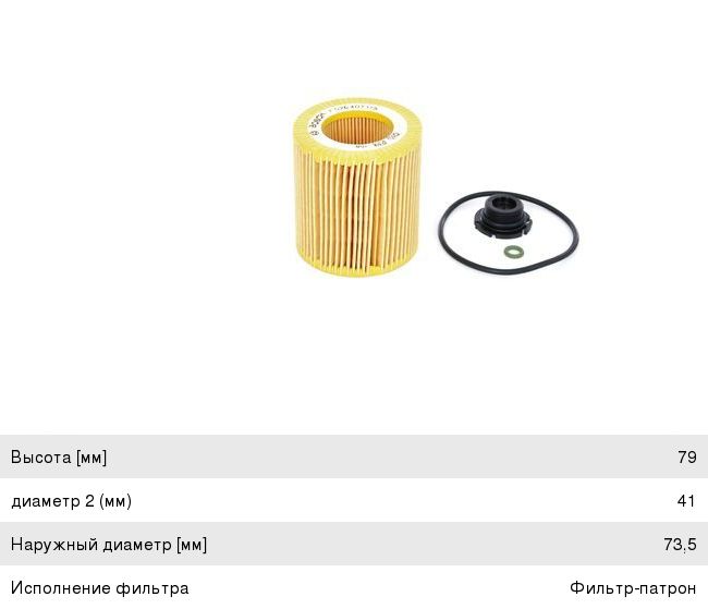 Фильтр масляный BMW 1 (F20, 21), 2 (F22), 3 (F30, 34), 4 (F32), 5 (F10) BOSCH