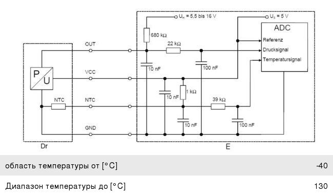 Изображение 1, 0261230145 Датчик давления и температуры КАМАЗ природного газа BOSCH