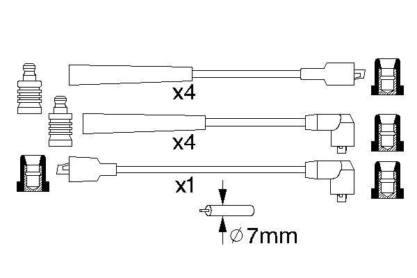 Провод высоковольтный AUDI 100 (90-94) комплект BOSCH