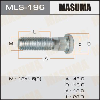 Шпилька колеса HONDA М12х42х1.5 MASUMA