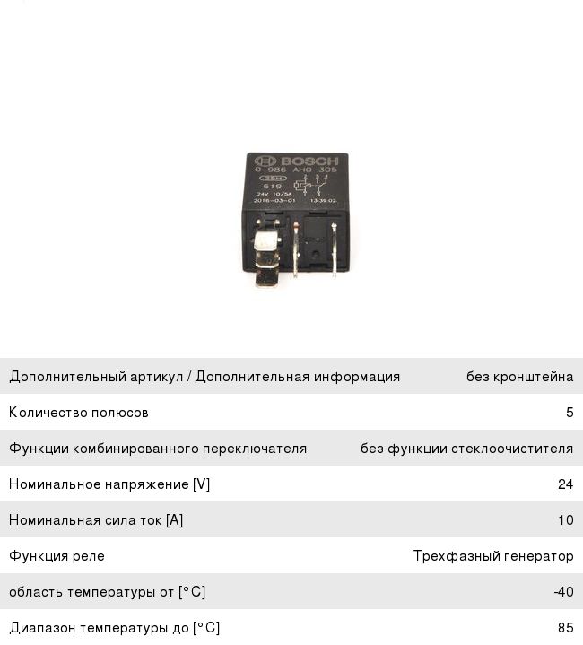Реле электромагнитное 24V 5-ти контактное DAF MERCEDES SCANIA BOSCH