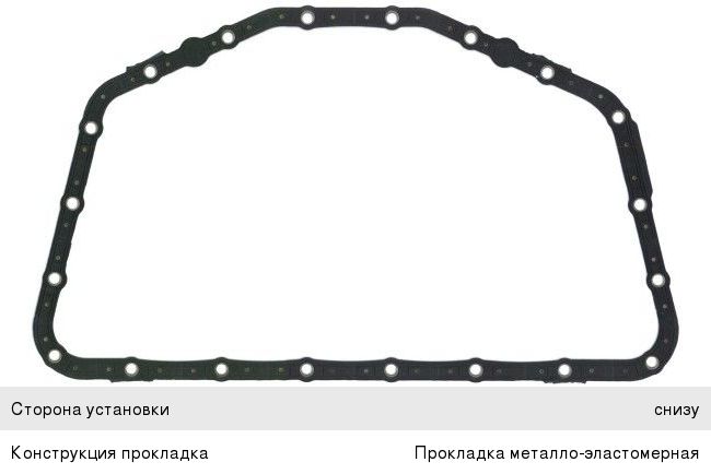 Изображение 1, 198.160 Прокладка OPEL Omega картера масляного (нижняя) ELRING