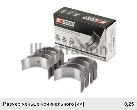 Изображение 1, CR4136AM 0.25 Вкладыши NISSAN Primera шатунные комплект KING