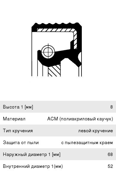 Сальник BMW 3 (E36) хвостовика КПП CORTECO