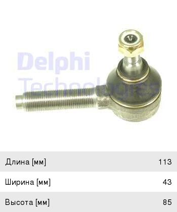 Изображение 1, TA1759 Наконечник рулевой тяги LAND ROVER Range Rover 2 левый/правый DELPHI