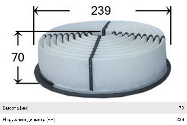 Изображение 1, A178J Фильтр воздушный TOYOTA Crown (91-99) JS ASAKASHI