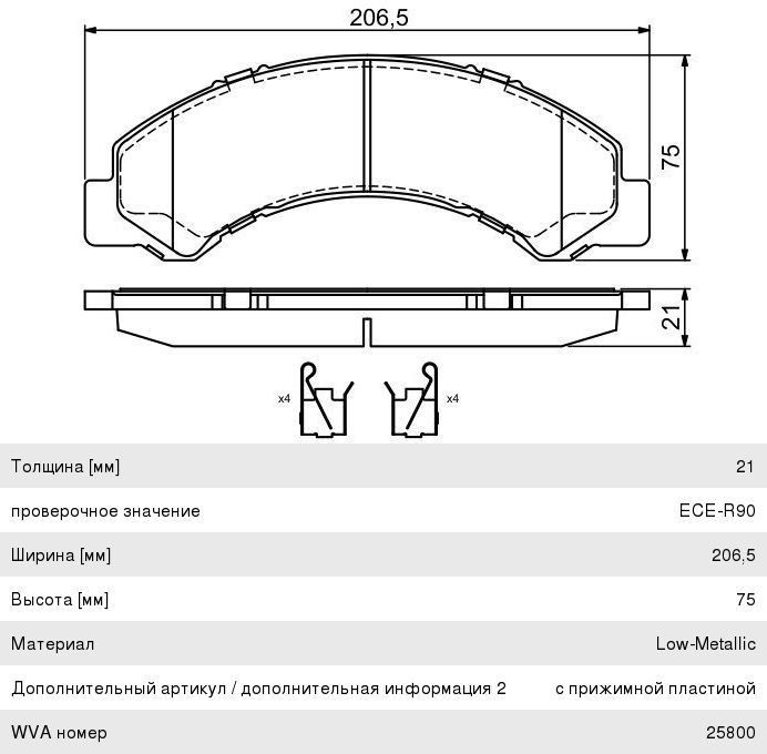 Колодки тормозные ISUZU Elf NKR8, NKQ8 (03-) TOYOTA Dyna (95-) задние (4шт.) BOSCH