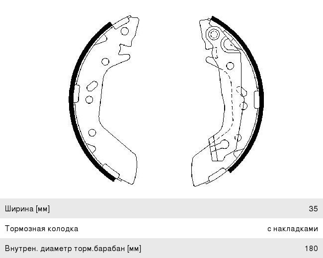 Колодки тормозные HYUNDAI Accent (ТАГАЗ) задние барабанные (4шт.) BOSCH