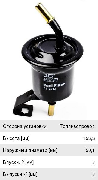 Изображение 1, FS3213 Фильтр топливный TOYOTA Fortuner (04-) JS ASAKASHI