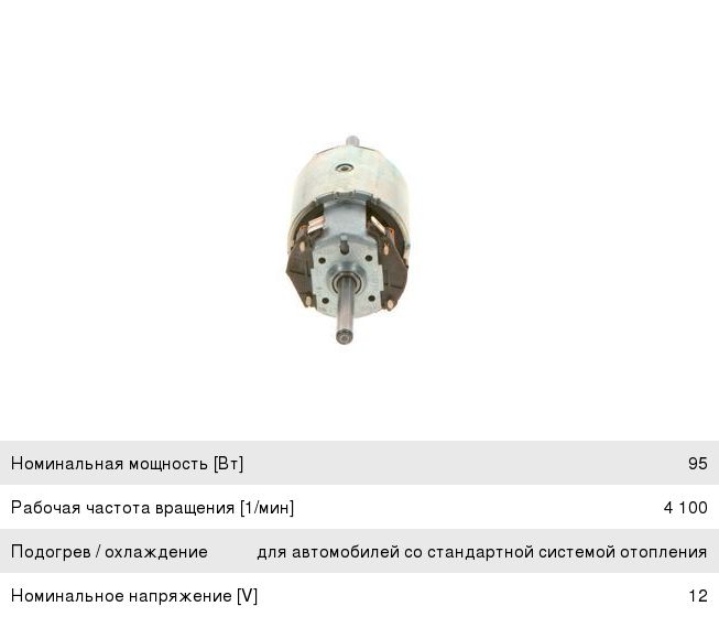 Мотор отопителя FORD BOSCH
