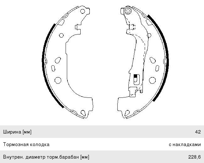 Колодки тормозные FIAT Doblo (05-) задние барабанные (4шт.) BOSCH
