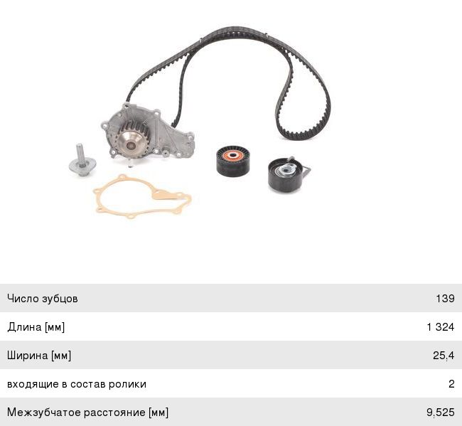 Ремень ГРМ PEUGEOT 208 (12-19) CITROEN C3 (09-16) комплект с насосом водяным BOSCH