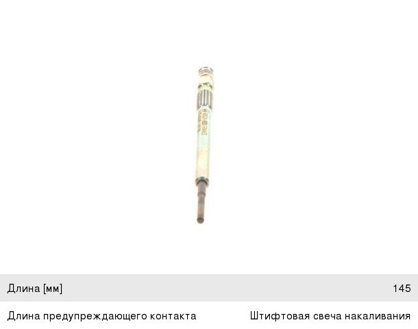 Свеча накаливания OPEL Antara (07-) BOSCH