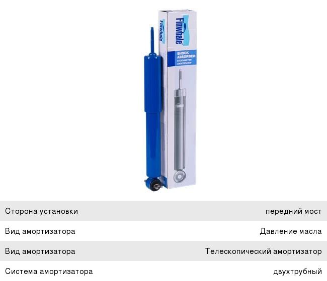 Амортизатор ГАЗ-2410, 31105 передний масляный FINWHALE