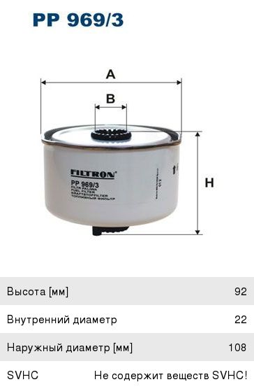 Фильтр топливный LAND ROVER Discovery (04-) FILTRON