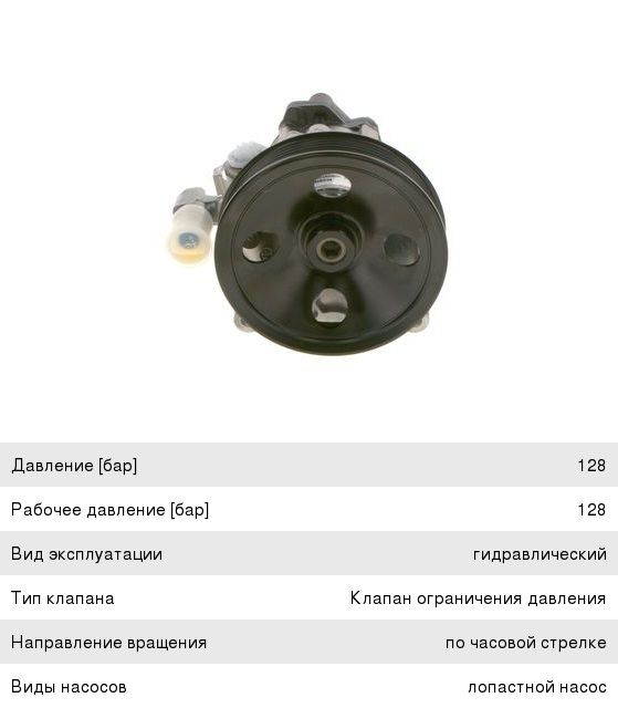 Насос гидроусилителя MERCEDES ML (W164) BOSCH