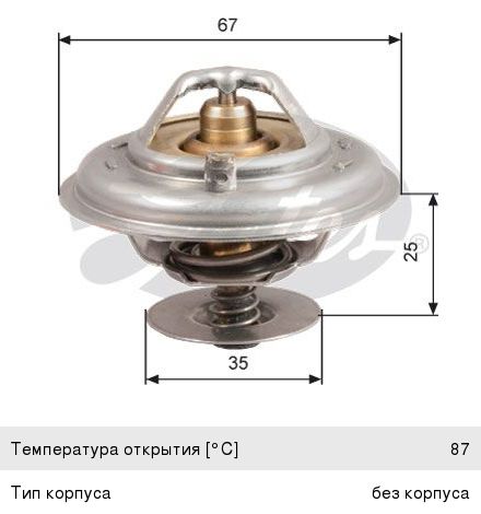 Термостат VW Passat (97-05) (87C) GATES