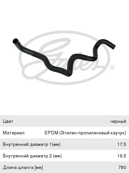 Изображение 1, 02-1886 Патрубок PEUGEOT Partner (M49) CITROEN Berlingo бачка расширительного GATES