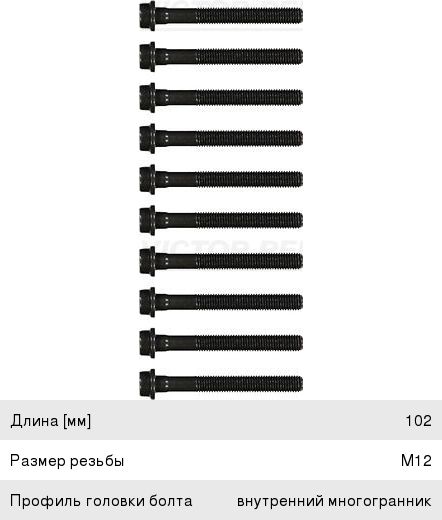 Болт MERCEDES VW SSANGYONG комплект VICTOR REINZ