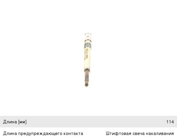 Свеча накаливания BOSCH