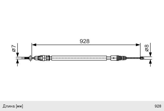 Трос стояночного тормоза CITROEN C4 BOSCH