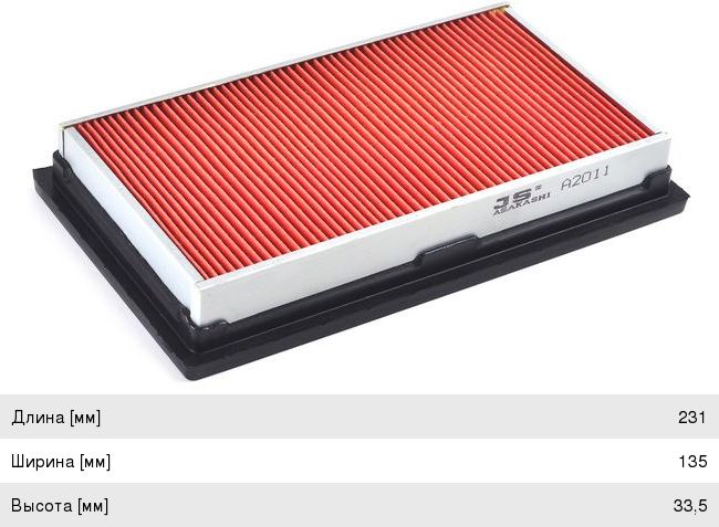 Изображение 1, A2011 Фильтр воздушный NISSAN Note, Qashqai (07-) JS ASAKASHI