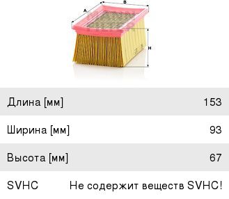 Изображение 1, C1635 Фильтр воздушный мото BMW R1200 MANN