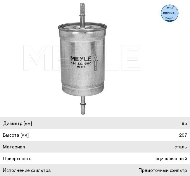 Изображение 1, 5143230005 Фильтр топливный VOLVO S40 (96-04) MEYLE