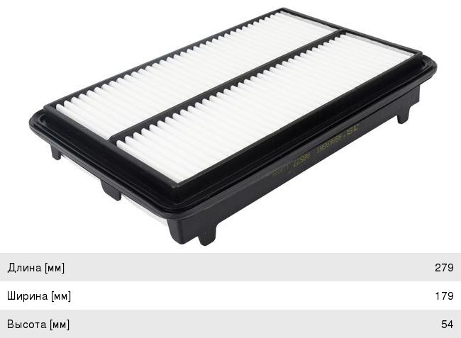 Изображение 1, A8527 Фильтр воздушный ACURA MDX (06-13) JS ASAKASHI